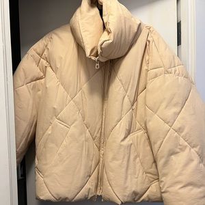 Zara Cream Puffer Jacket